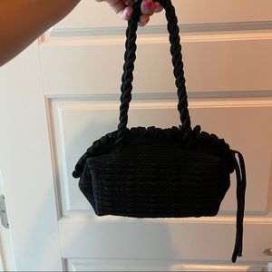 Rebecca Taylor black crochet mini purse